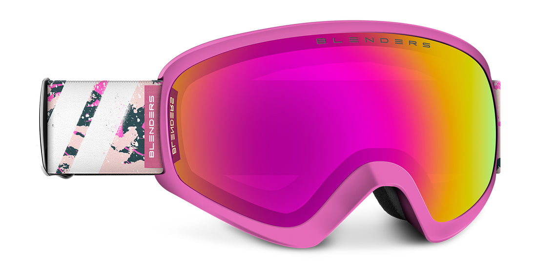 Little Pearl Youth Snow Goggles - Pink Ski & Snowboard Goggles with Gold Pink Lens