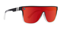 Red Explosion Polarized Sunglasses - Red Shield Sunglasses With Clear & Black Frames Sunglasses | $58 US | Blenders Eyewear