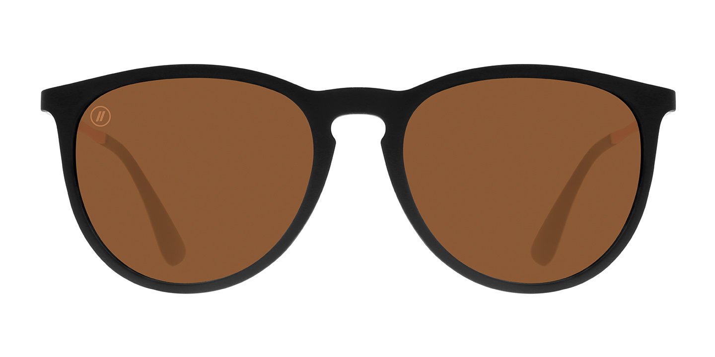 Rose Theater | RX Sunglasses - Matte Black Prescription Round Frame & Pink Mirror Lens RX | $109 US | Blenders Eyewear