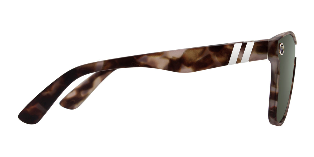 Shadow Rider Polarized Sunglasses Green Shield Lens & Grey, Green & Black Tortoise Cat Eye Frame