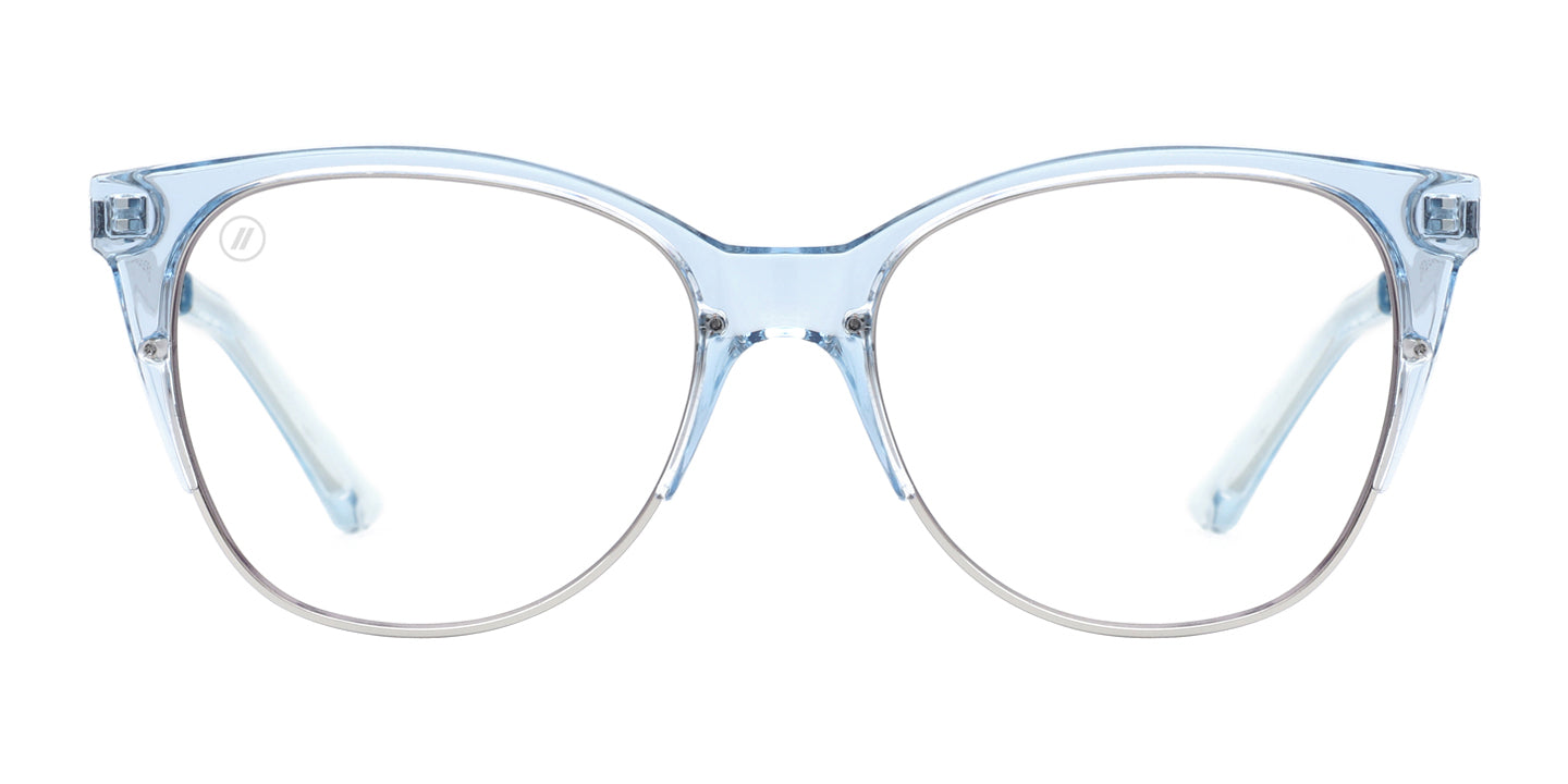 Sky Mistress Blue Light Glasses - Gloss Periwinkle Cat Eye Frame & Clear Blue Light Blocking Lens Blue Light | $58 US | Blenders Eyewear