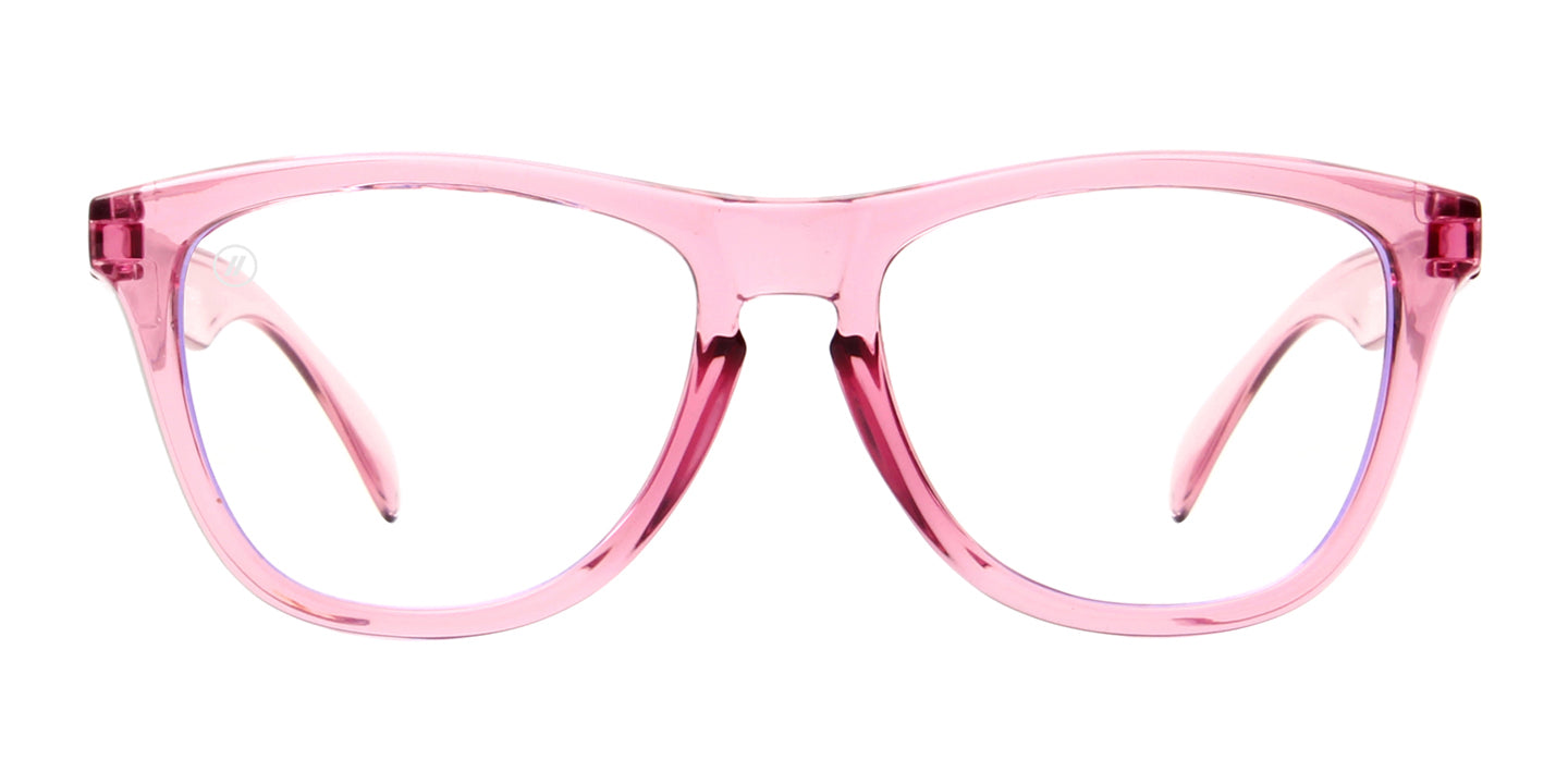 Smart Rebel Blue Light Glasses - Pink Gloss Crystal Frame with Clear Lens