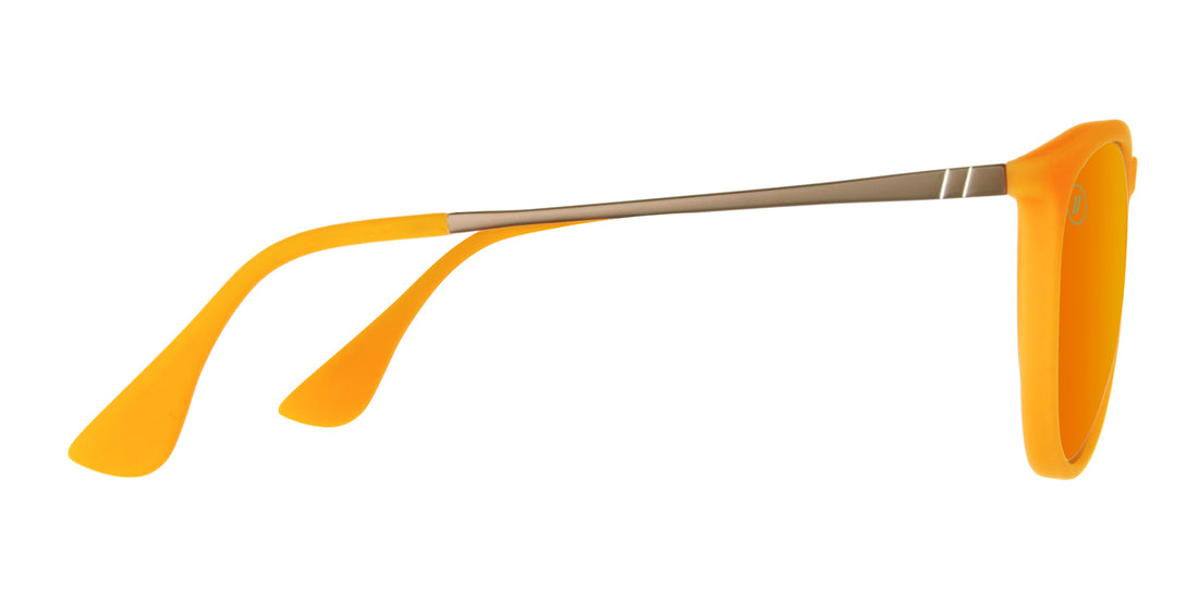 Sunz Up Polarized Sunglasses Matte Mango Frame & Orange Mirror Lens