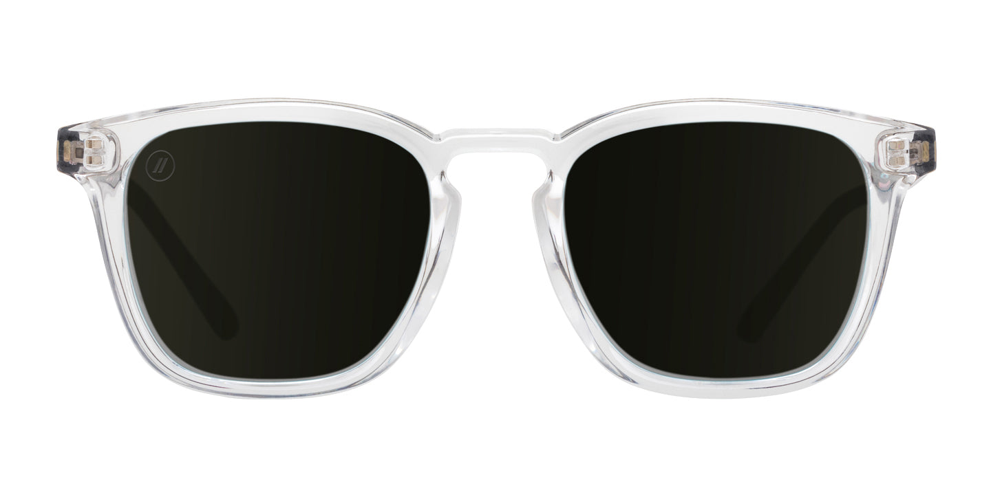 The Yacht Week Sunglasses - Black Polarized Smoke Lenses With Clear, Black, & Pink Frames
