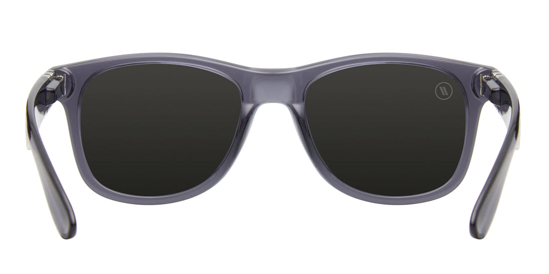 Tipsy Goat X2 Polarized Sunglasses Crystal Clear Round Frame & Smoke Lens