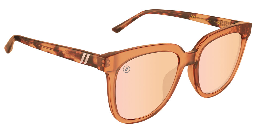 Lakey Peterson Oversized Round Sunglasses Polarized Champagne Lens