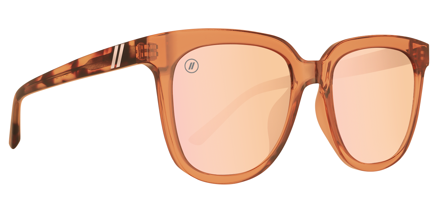 Lakey Peterson Oversized Round Sunglasses Polarized Champagne Lens