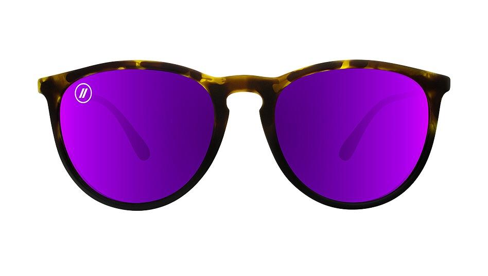 Sahara Dust Polarized Sunglasses - Tortoise Shell Frame & Purple Mirror Lens
